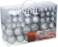 Plastic Kerstballen 100 Stuks Zilver