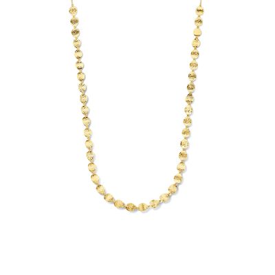 Ketting Ovaaltjes geelgoud 7 mm 45 cm