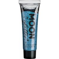 Moon Creations Glittergel fijn - voor lichaam en gezicht - blauw - 12 ml   -