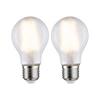 Paulmann 28642 LED-lamp Energielabel E (A - G) E27 7 W Warmwit (Ø x h) 60 mm x 106 mm 2 stuk(s) - thumbnail