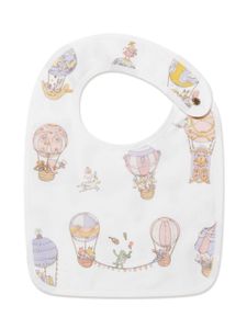 Atelier Choux Balloon-print organic cotton bib - Blanc