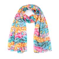 Sunset Fashion - Multicolour Sjaal panter - Maat One Size - thumbnail