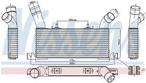 Intercooler, inlaatluchtkoeler 961006