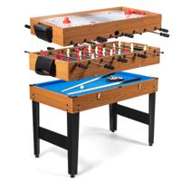 3 in 1 Multifunctionele Speeltafel Tafelvoetbal met Tafelvoetbal & Biljart & Airhockey Kickertafel
