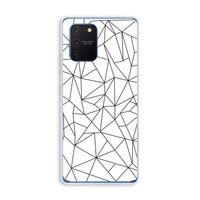 Geometrische lijnen zwart: Samsung Galaxy Note 10 Lite Transparant Hoesje