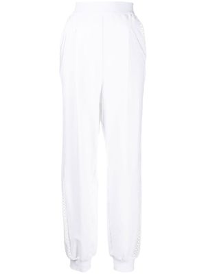 Alberta Ferretti pantalon de jogging à découpes - Blanc