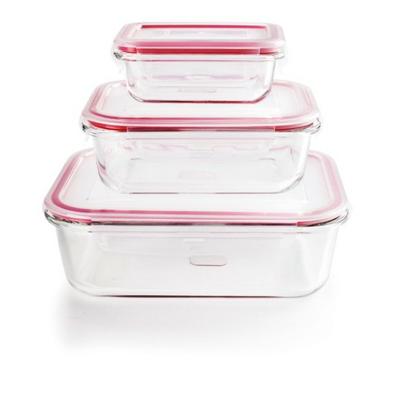 Set van stapelbare en luchtdichte voedselcontainers Ibili 754750