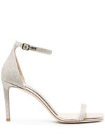 Jimmy Choo sandales Alva 85 mm en cuir à paillettes - Argent