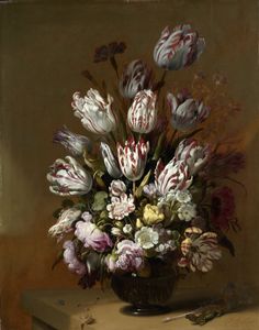 Stilleven met bloemen van Hans Bollongier