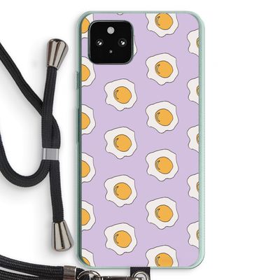 Bacon to my eggs #1: Pixel 5a 5G Transparant Hoesje met koord