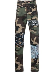 Philipp Plein camouflage-print straight-leg jeans - Vert