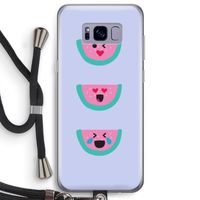 Smiley watermeloen: Samsung Galaxy S8 Plus Transparant Hoesje met koord Smiley watermeloen: Samsung Galaxy S8 Plus Transparant Hoesje met koord