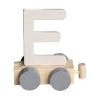 JeP kids houten treinletter E-offwhite