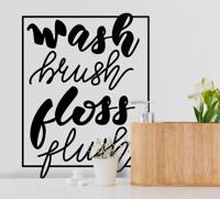 Badkamer spreuk sticker
