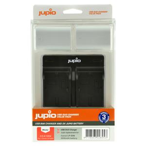 Jupio Kit met 2x Battery LP-E6N Ultra 2040mAh + USB Dual Charger