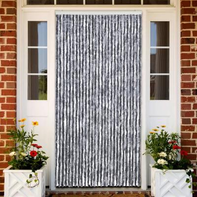 VidaXL Vliegengordijn 118x220 cm chenille zilverkleurig