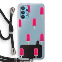 Waterijsje: Samsung Galaxy A32 4G Transparant Hoesje met koord