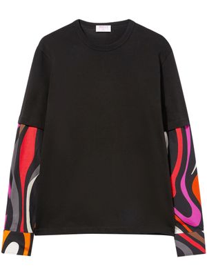 PUCCI t-shirt à design superposé - Noir