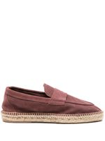 Lardini espadrilles en daim à entaille penny - Violet