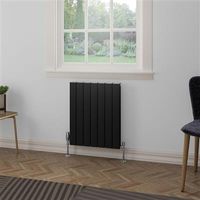 Eastbrook Hadleigh radiator 50x60cm aluminium 821W zwart mat - thumbnail