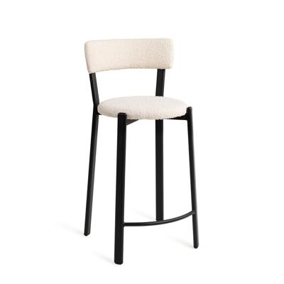 Jesper Home Barkruk 'Obu' Bouclé, kleur Icing on the Cake (zithoogte 65cm)