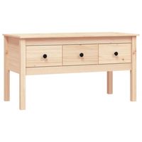 The Living Store Houten Salontafel - 102 x 49 x 55 cm - Grenenhout