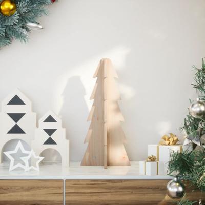 VidaXL Kerstdecoratie kerstboom 49 cm massief grenenhout
