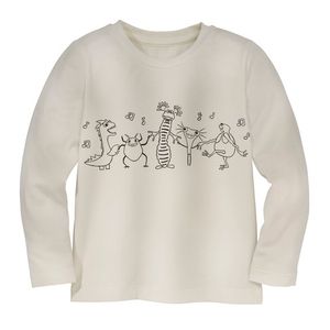 Shirt met lange mouw om in te kleuren monsters, natuurwit 122/128