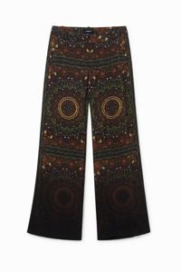 Wijde broek met Indiase motieven - GREEN - 46
