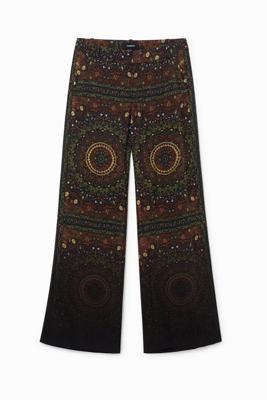 Wijde broek met Indiase motieven - GREEN - 38