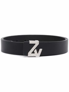 Zadig&Voltaire ceinture en cuir à plaque logo - Noir