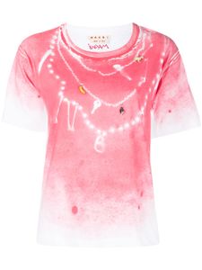 Marni t-shirt à motif graphique - Rose