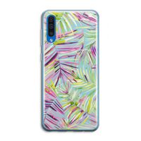 Tropical Palms Blue: Samsung Galaxy A50 Transparant Hoesje
