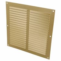 AMIG Ventilatierooster/muurrooster - 200 x 200mm - aluminium - goud - schoepenrooster   -