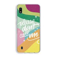 Don't call: Samsung Galaxy A10 Transparant Hoesje