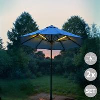 Parasolverlichting batterij set Warm Wit - 2 lichtlijnen