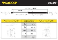 Gasveer, kofferruimte MONROE, u.a. fÃ¼r Opel, Vauxhall, Chevrolet