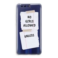 No Girls Allowed Unless: Honor 9 Transparant Hoesje No Girls Allowed Unless: Honor 9 Transparant Hoesje