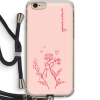 Giving Flowers: iPhone 6 PLUS / 6S PLUS Transparant Hoesje met koord
