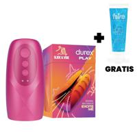 Durex Play Slide & Vibe Mannelijke bevrediger Roze Silicone