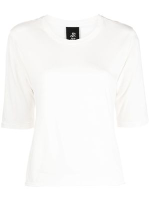 Thom Krom t-shirt en coton à manches crop - Blanc