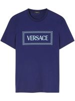 Versace t-shirt 90s Logo brodé - Bleu - thumbnail