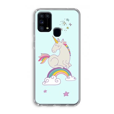 Regenboog eenhoorn: Samsung Galaxy M31 Transparant Hoesje