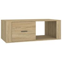 The Living Store Salontafel - Sonoma eiken - 100 x 50.5 x 35 cm - Duurzaam en ruimtebesparend - thumbnail