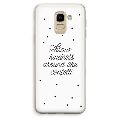 Confetti: Samsung Galaxy J6 (2018) Transparant Hoesje
