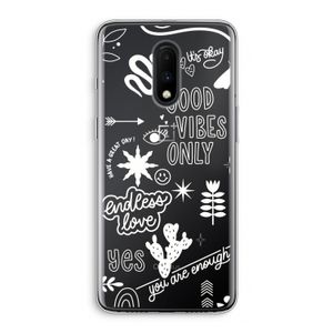 Good vibes: OnePlus 7 Transparant Hoesje