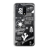 Good vibes: OnePlus 7 Transparant Hoesje