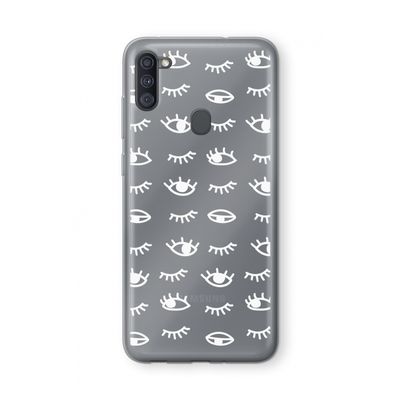 Eye pattern #3: Samsung Galaxy A11 Transparant Hoesje