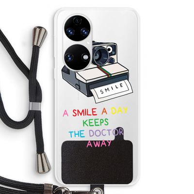 Smile: Huawei P50 Transparant Hoesje met koord