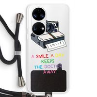 Smile: Huawei P50 Transparant Hoesje met koord